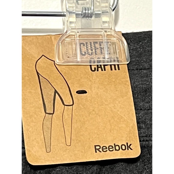 Reebox Charcoal Heather Gray Retreat Crop Leggings Size Medium - Picture 8 of 8